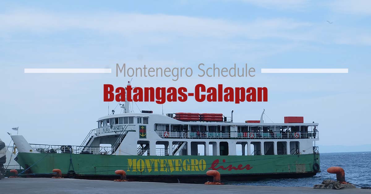2024 Montenegro Batangas to Calapan Ferry Schedule & Fare