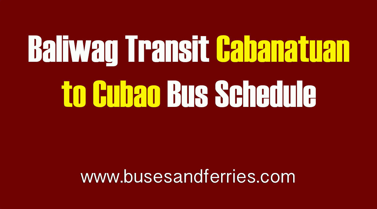 baliwag transit trip schedule 2023