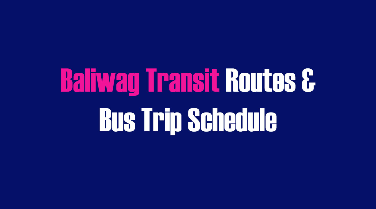 baliwag transit trip schedule 2023
