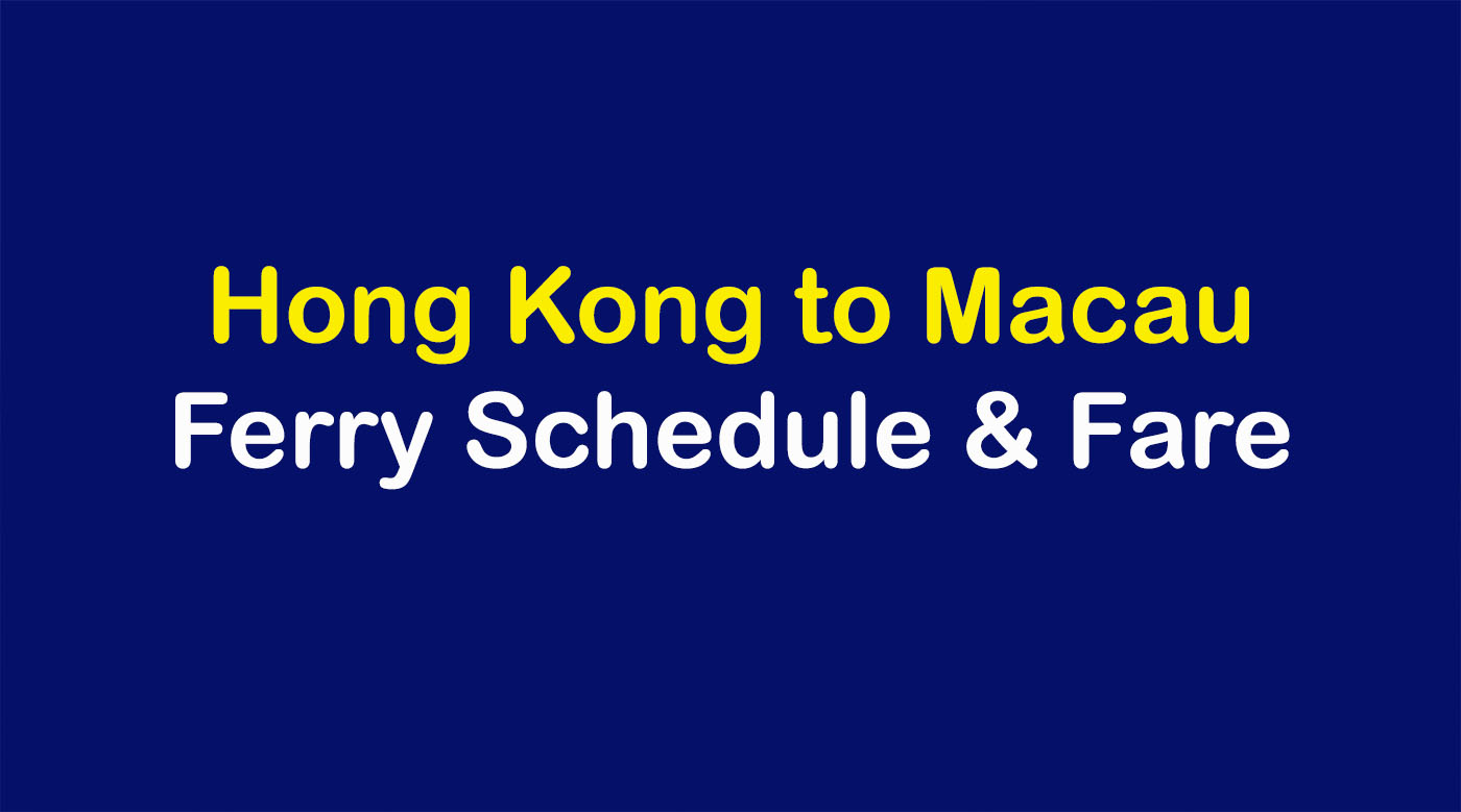 hk to macau ferry travel time